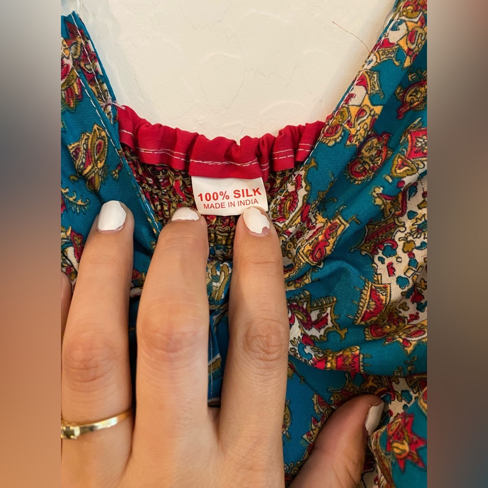 Boho Silk Dress - Picture 5 of 9